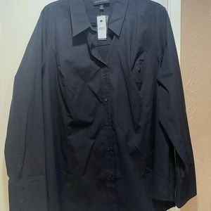 NWT: Black Lane Bryant - size 18 Button up blouse. NEW!!! Never worn
